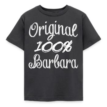Original 100% Barbara - Kinder T-Shirt - Dunkelgrau - Vorne - AI Model Kid Female (0cm)