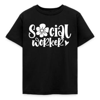 Travailleur social Travailleur social Profession de travailleur social - T-shirt Enfant - noir - Devant - AI Model Kid Female (0cm)
