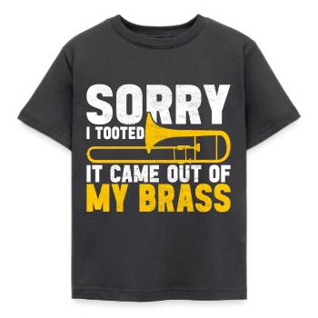 Posaune Trombone - T-shirt Enfant - charbon - Devant - AI Model Kid Female (0cm)