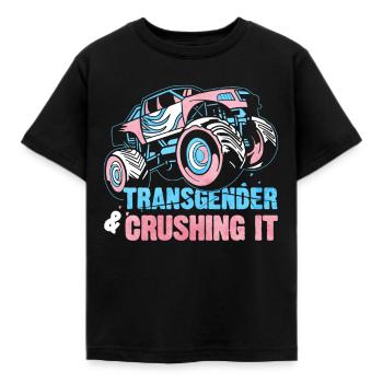Transgender Pride Monster Truck - Kids' T-Shirt - black - Front - AI Model Kid Female (0cm)