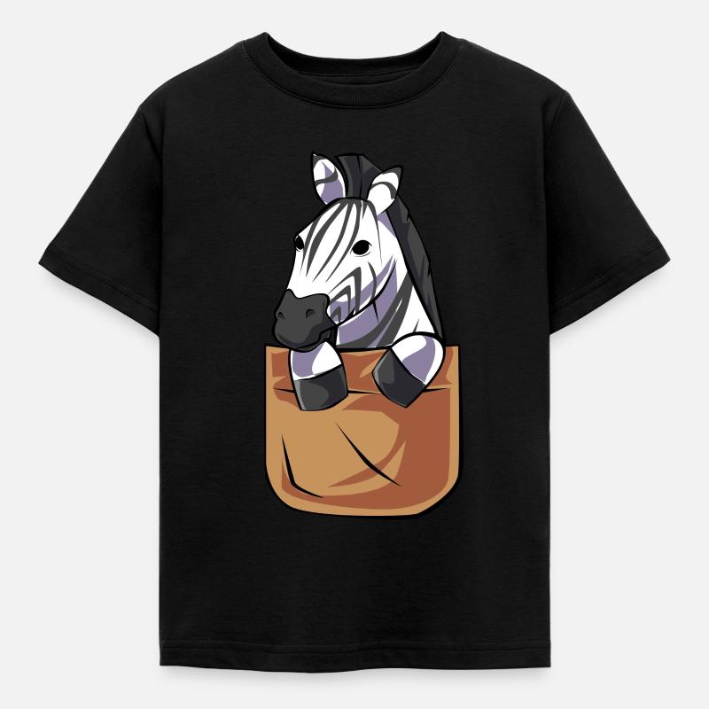 Zebra - Kinder T-Shirt - Schwarz