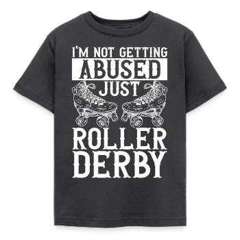 Roller derby - T-shirt Enfant - charbon - Devant - AI Model Kid Female (0cm)
