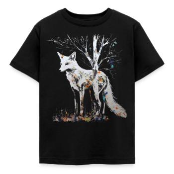 Fuchs Tierliebhaber Geschenk Wildtier Tier Motiv - Kinder T-Shirt - Schwarz - Vorne - AI Model Kid Female (0cm)