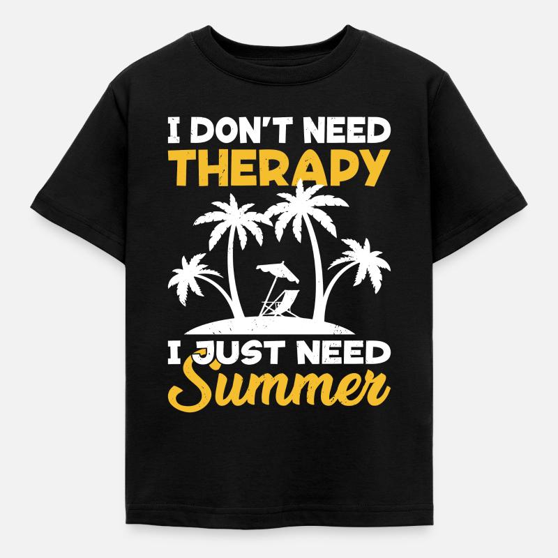 Saison estivale Tropical Vacances Plage Heure d’été - T-shirt Enfant - noir