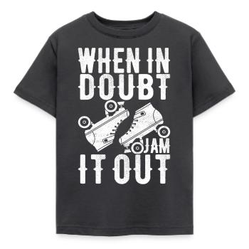 Roller derby - T-shirt Enfant - charbon - Devant - AI Model Kid Female (0cm)