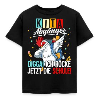 Kita Abgänger - Kinder T-Shirt - Schwarz - Vorne - AI Model Kid Female (0cm)