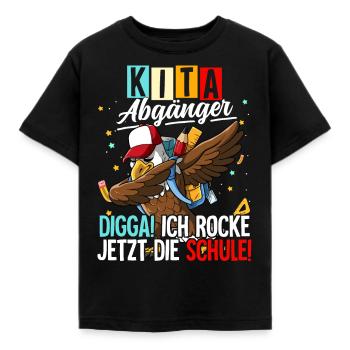 Kita Abgänger - Kinder T-Shirt - Schwarz - Vorne - AI Model Kid Female (0cm)