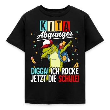 Kita Abgänger - Kinder T-Shirt - Schwarz - Vorne - AI Model Kid Female (0cm)
