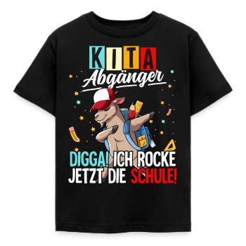 Kita Abgänger - Kinder T-Shirt - Schwarz - Vorne - AI Model Kid Female (0cm)