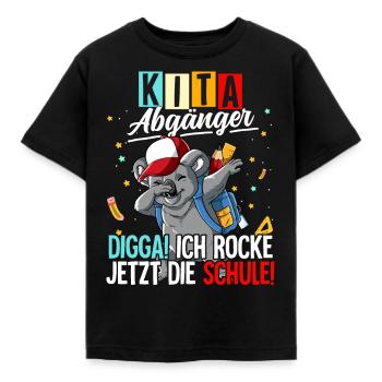 Kita Abgänger - Kinder T-Shirt - Schwarz - Vorne - AI Model Kid Female (0cm)