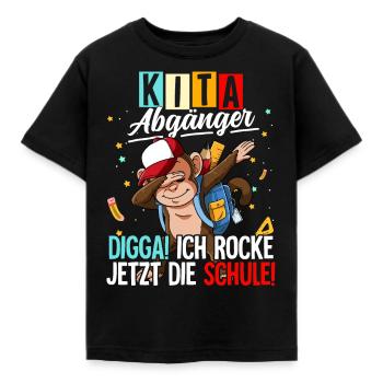 Kita Abgänger - Kinder T-Shirt - Schwarz - Vorne - AI Model Kid Female (0cm)