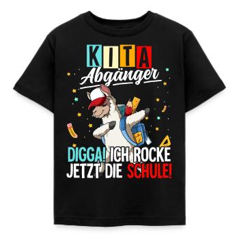 Kita Abgänger - Kinder T-Shirt - Schwarz - Vorne - AI Model Kid Female (0cm)