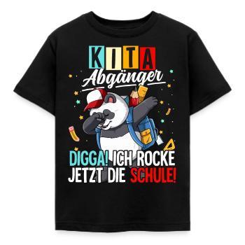 Kita Abgänger - Kinder T-Shirt - Schwarz - Vorne - AI Model Kid Female (0cm)