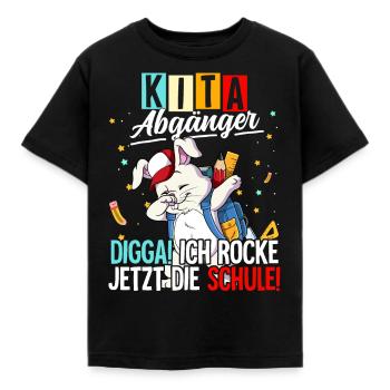 Kita Abgänger - Kinder T-Shirt - Schwarz - Vorne - AI Model Kid Female (0cm)