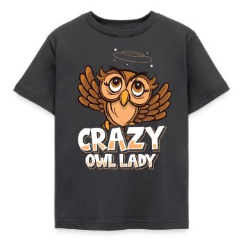 Hibou Dame Ornithologue nocturne Oiseaux amoureux des oiseaux - T-shirt Enfant - charbon - Devant - AI Model Kid Female (0cm)