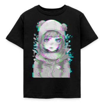 Anime Ästhetik Japan Vaporwave - Kinder T-Shirt - Schwarz - Vorne - AI Model Kid Female (0cm)