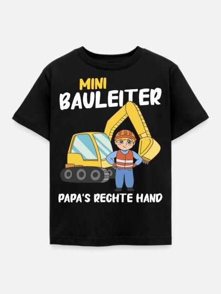 Bauleiter Bauleitung - Kinder T-Shirt - Schwarz