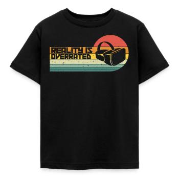 Virtual Reality VR Geschenk - Kinder T-Shirt - Schwarz - Vorne - AI Model Kid Female (0cm)