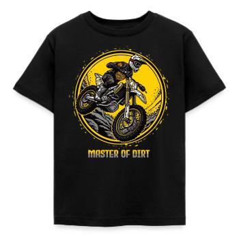 Maître de la terre battue en motocross - T-shirt Enfant - noir - Devant - AI Model Kid Female (0cm)