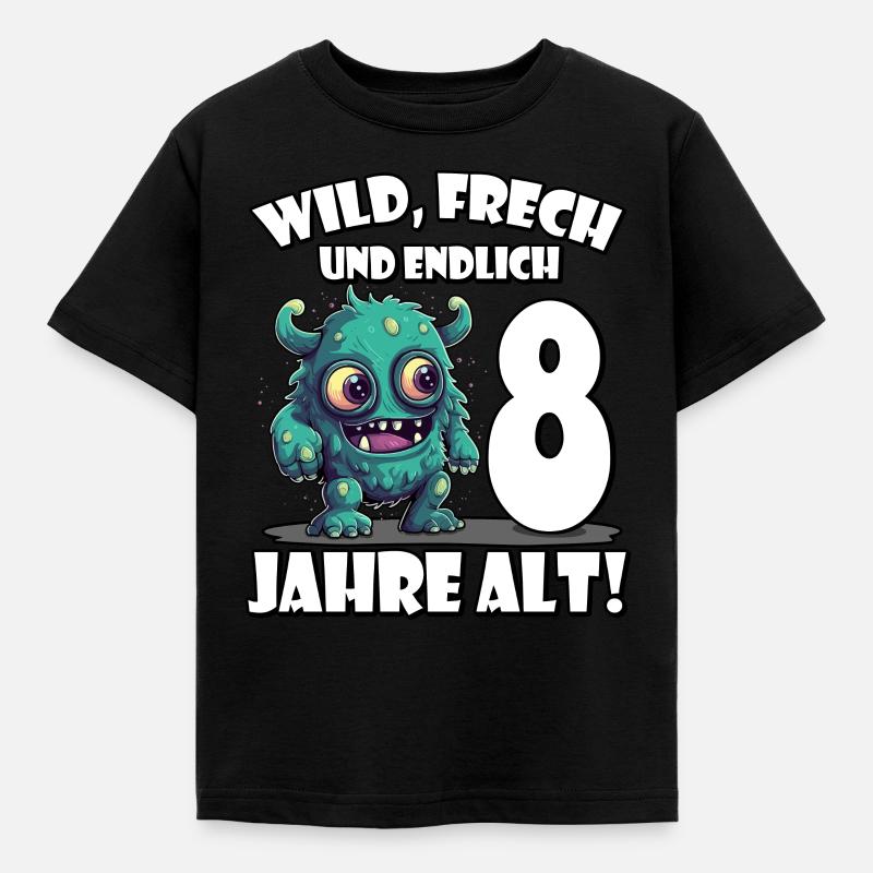 Endlich 8 Jahre alt | 8. Geburtstag - Kinder T-Shirt - Schwarz