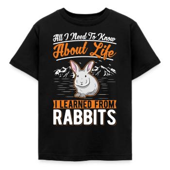 Lapin lapin lapin lapin - T-shirt Enfant - noir - Devant - AI Model Kid Female (0cm)