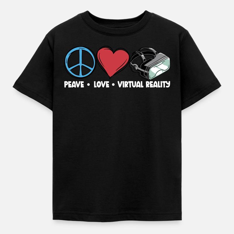 Virtual Reality VR Gift - Kids' T-Shirt - black
