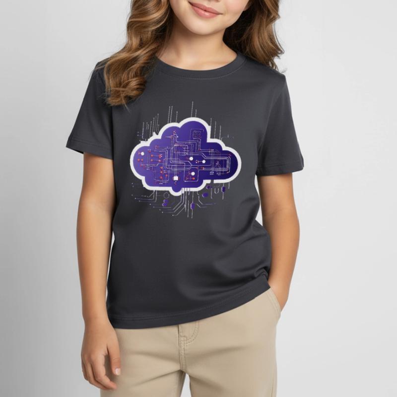 Cloud Computing Computer Electronics Circuit T-shirt Enfant