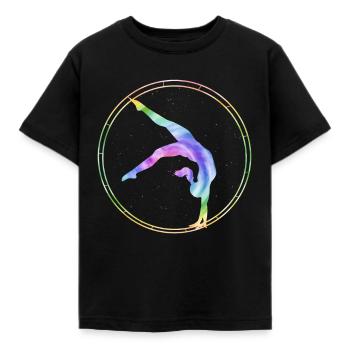 Turnen Rhönrad Gymnsatik Turntrainer Sportverein T - Kinder T-Shirt - Schwarz - Vorne - AI Model Kid Female (0cm)