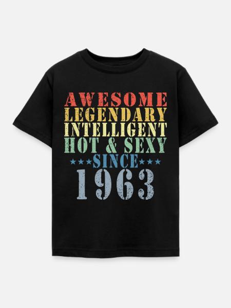 Awesome Since 1963 - Kinder T-Shirt - Schwarz