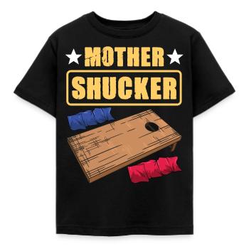 Lustiges Cornhole Corn Hole - Kinder T-Shirt - Schwarz - Vorne - AI Model Kid Female (0cm)