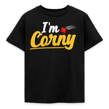 Lustiges Cornhole Corn Hole - Kinder T-Shirt - Schwarz - Vorne - AI Model Kid Female (0cm)