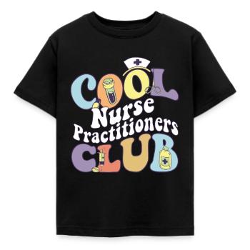 Cool Nurse Practitioners Club RN Registered Nurse - Kinder T-Shirt - Schwarz - Vorne - AI Model Kid Female (0cm)