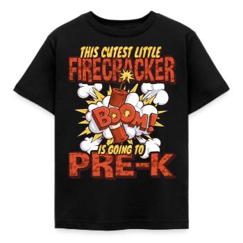 École élémentaire Cutest Kids Fireworks - T-shirt Enfant - noir - Devant - AI Model Kid Female (0cm)