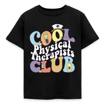 Cool Physical Therapists Club PT Squad - Kids' T-Shirt - black - Front - AI Model Kid Female (0cm)