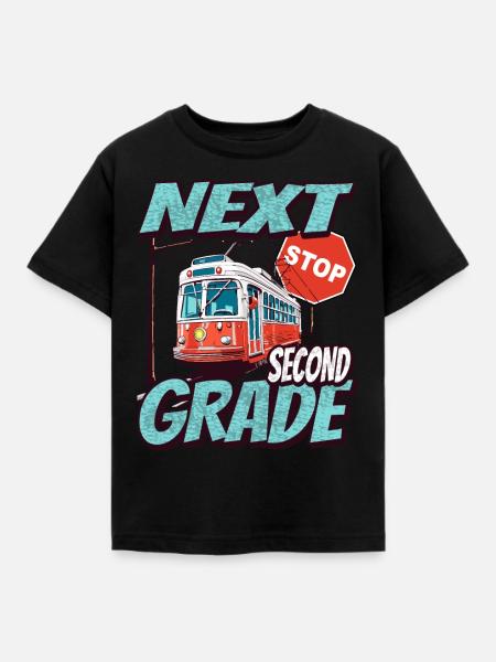 Nearest stop: Second Class - Kids - Kids' T-Shirt - black