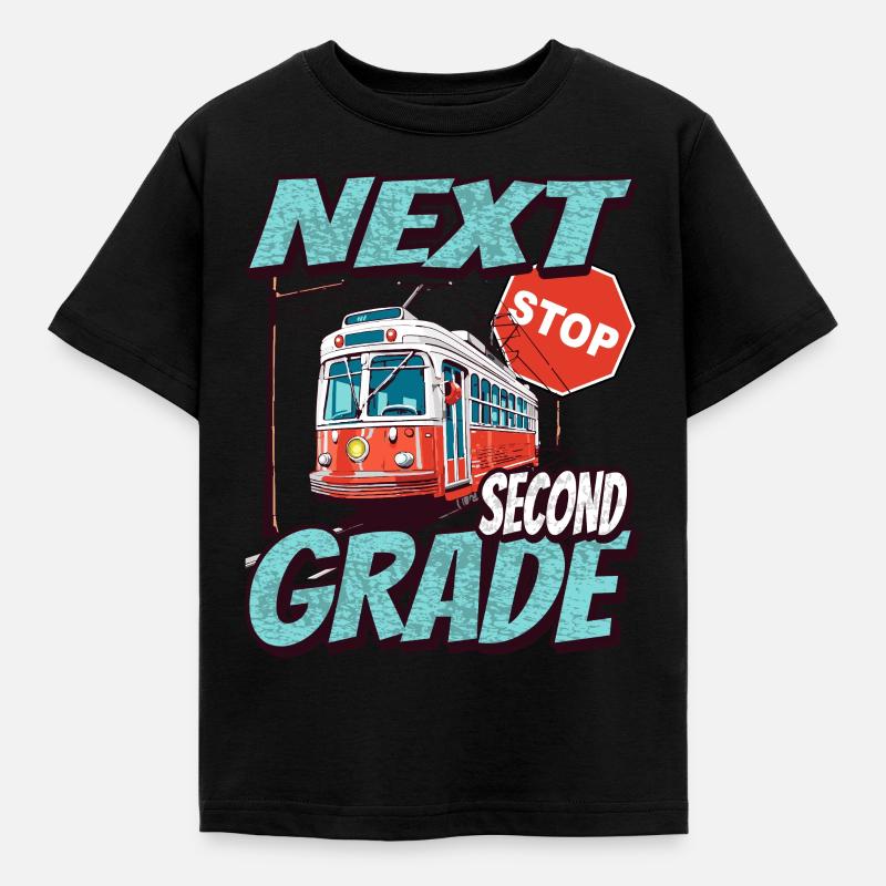Nearest stop: Second Class - Kids - Kids' T-Shirt - black
