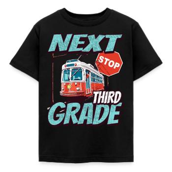 Nächste Haltestelle Dritte Klasse - Kids - Kinder T-Shirt - Schwarz - Vorne - AI Model Kid Female (0cm)