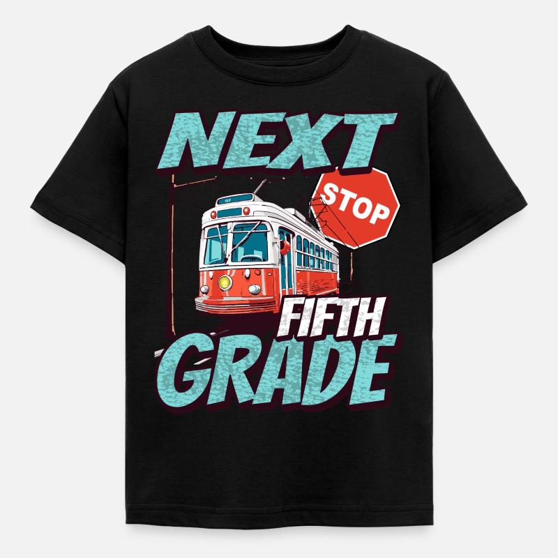 Next stop: Fifth Class - Kids - Kids' T-Shirt - black