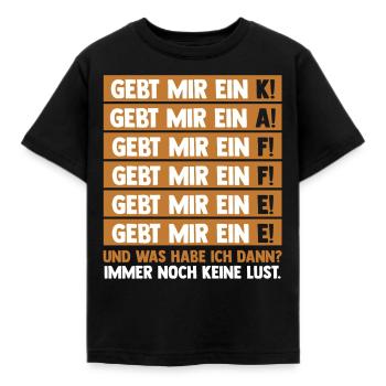 Kaffeetrinker Kaffeeliebhaber Kaffee - Kinder T-Shirt - Schwarz - Vorne - AI Model Kid Female (0cm)