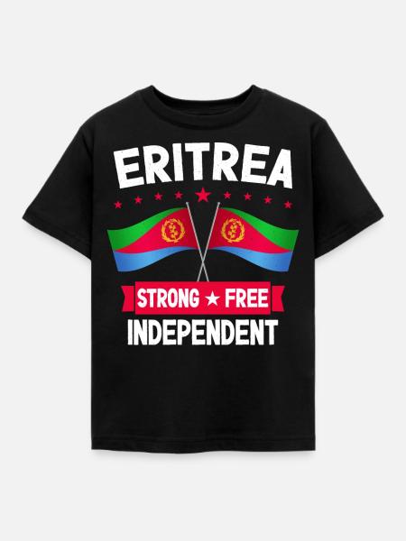 Eritrea - Kinder T-Shirt - Schwarz