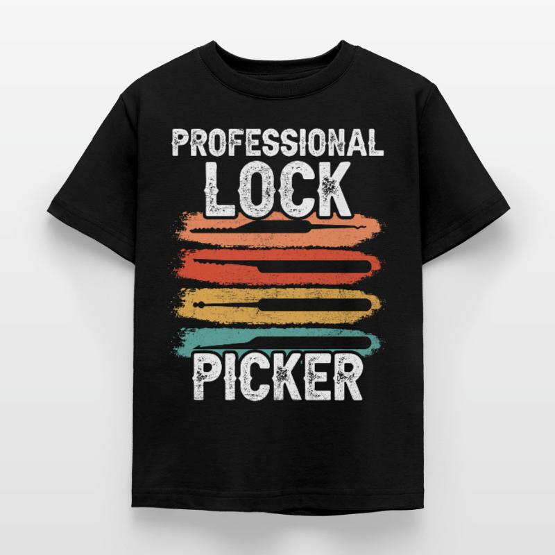 Professional Lock Cracker Lock Picker Cracking Kids' T-Shirt