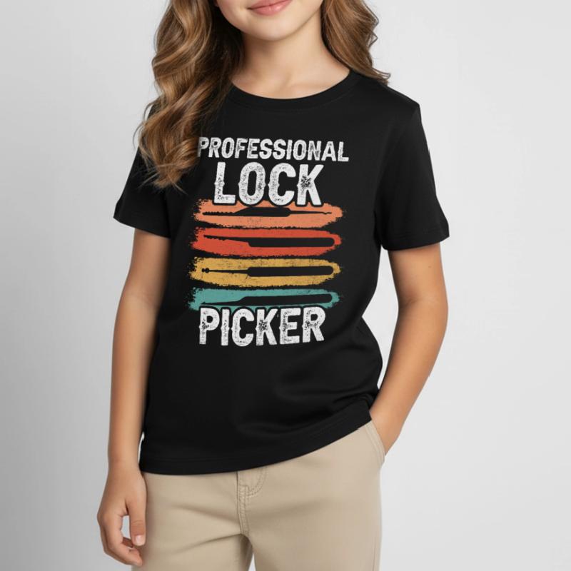 Professional Lock Cracker Lock Picker Cracking Kids' T-Shirt