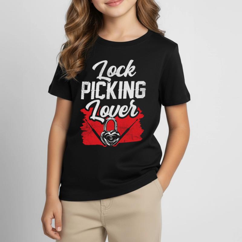 Lock Picking Lover Cracker Lock Cracking Kids' T-Shirt