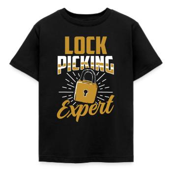 Lockpicking Expert Cracking Lock Lock Picking - T-shirt Enfant - noir - Devant - AI Model Kid Female (0cm)