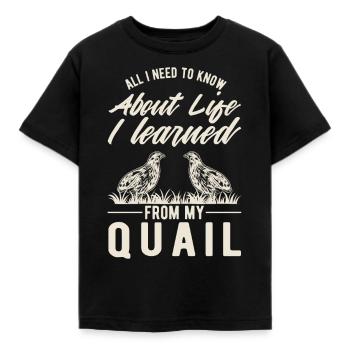 Caille Éleveur Caille Éleveur Caille Éleveur Caille - T-shirt Enfant - noir - Devant - AI Model Kid Female (0cm)