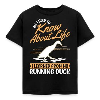 Canard courant indien Canard courant - T-shirt Enfant - noir - Devant - AI Model Kid Female (0cm)