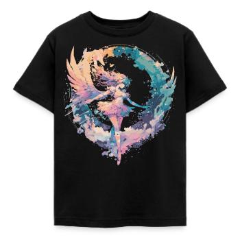 Watercolor Fairy Girls Fairycore Pastel Goth Butte - Kinder T-Shirt - Schwarz - Vorne - AI Model Kid Female (0cm)