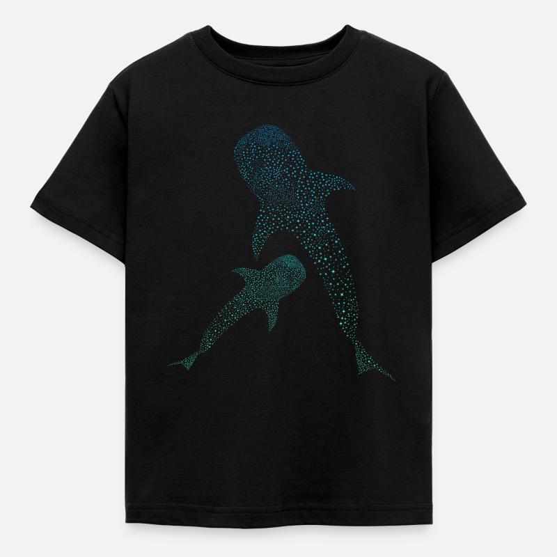 Requin-baleine de Walhai - T-shirt Enfant - noir