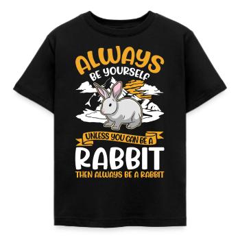 Lapin lapin lapin lapin - T-shirt Enfant - noir - Devant - AI Model Kid Female (0cm)