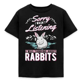 Lapin lapin lapin lapin - T-shirt Enfant - noir - Devant - AI Model Kid Female (0cm)